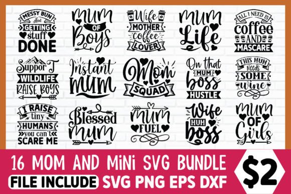 Mom and Mini SVG Bundle: Crafts Graphics Review