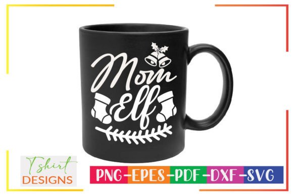 Mom Elf, Christmas SVG Design