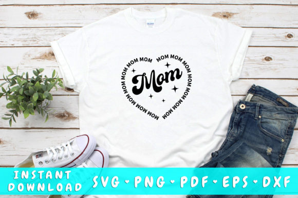 Mom Heart Shape SVG: Graphics and Crafts Fusion